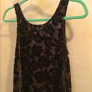 Citron 100%silk velvet burnout lace maxi dress XS